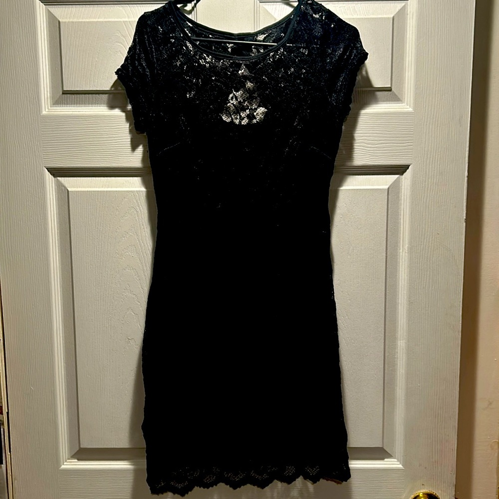Black lace dress